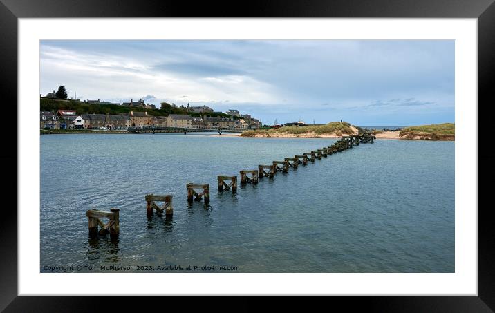 Lossiemouth, a tale of two bridges Framed Mounted Print by Tom McPherson