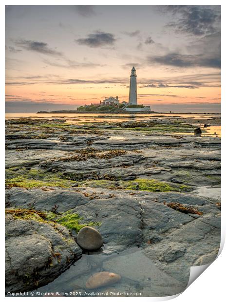 Dawn Lighthouse Print by Stephen Bailey