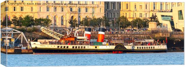 Historic PS Waverley: Seagoing Paddle Steamer Canvas Print by Kevin Elias