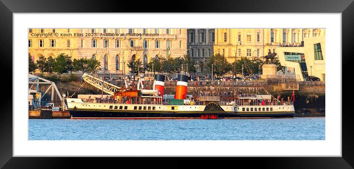 Historic PS Waverley: Seagoing Paddle Steamer Framed Mounted Print by Kevin Elias