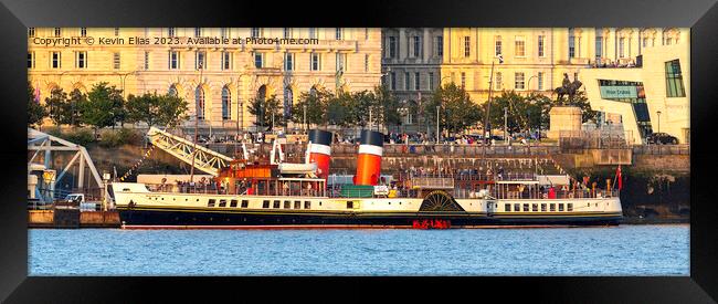 Historic PS Waverley: Seagoing Paddle Steamer Framed Print by Kevin Elias