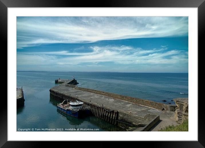 Majestic Burghead Pier Framed Mounted Print by Tom McPherson