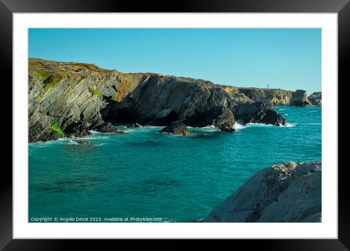 The Charming Coast of Porto Covo Framed Mounted Print by Angelo DeVal