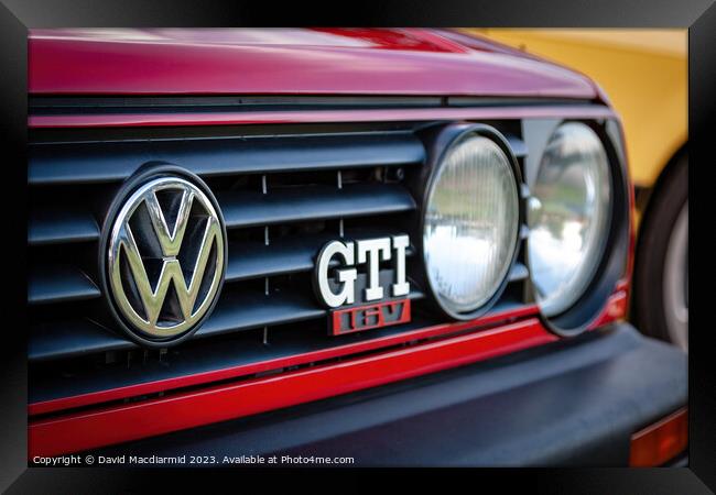 VW Golf GTi Framed Print by David Macdiarmid