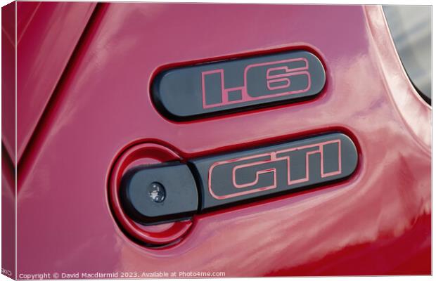 Peugeot 206 GTi Canvas Print by David Macdiarmid