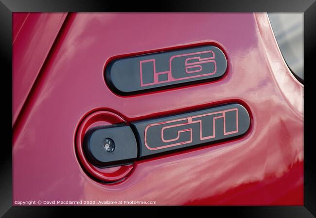Peugeot 206 GTi Framed Print by David Macdiarmid