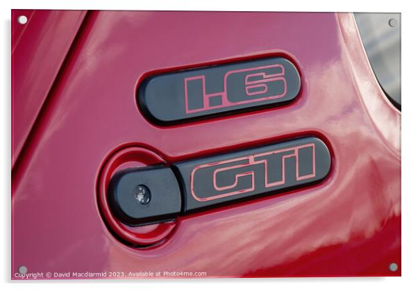 Peugeot 206 GTi Acrylic by David Macdiarmid