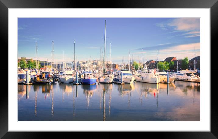 Hull Marina to Murdoch's Connection Framed Mounted Print by Tim Hill