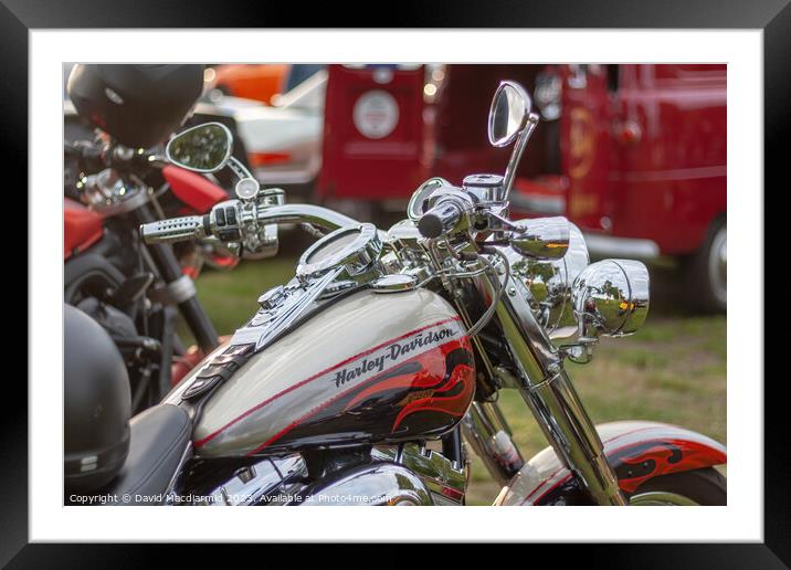 Harley Davidson Framed Mounted Print by David Macdiarmid