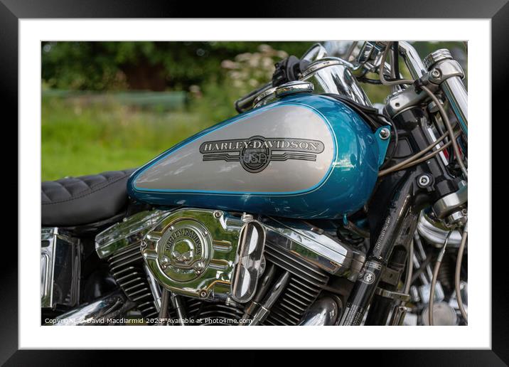 Harley Davidson Framed Mounted Print by David Macdiarmid