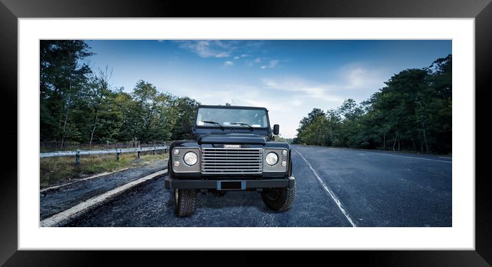 land rover defender Framed Mounted Print by Guido Parmiggiani