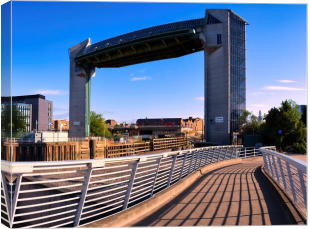 The River Hull Tidal Surge Barrier Canvas Print by Tim Hill