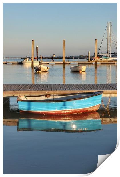 Brightlingsea Harbour in the sunrise  Print by Tony lopez