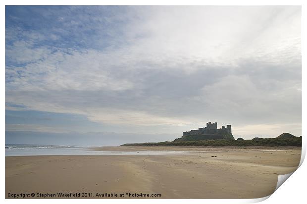 Bamburgh Castle Print by Stephen Wakefield