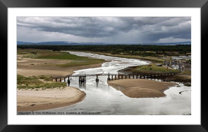 Lossiemouth East Beach and Bridge Framed Mounted Print by Tom McPherson
