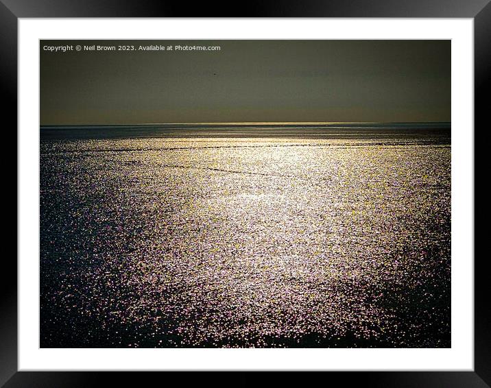 Sunrise on the North Sea  Framed Mounted Print by Neil Brown