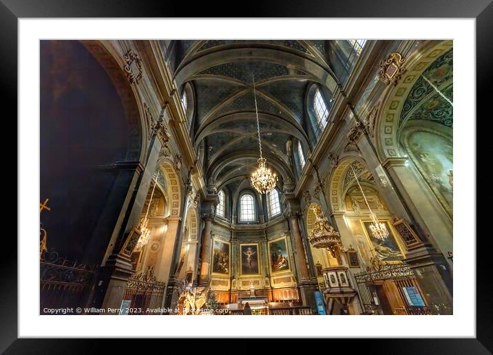 Hospital Le Grand Hotel -Dieu Chapel Basilica Lyon France Framed Mounted Print by William Perry