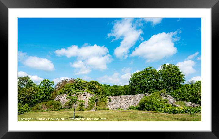Gyllebo Castle Ruin Panorama Framed Mounted Print by Antony McAulay