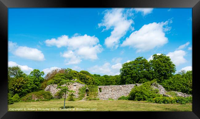 Gyllebo Castle Ruin Panorama Framed Print by Antony McAulay