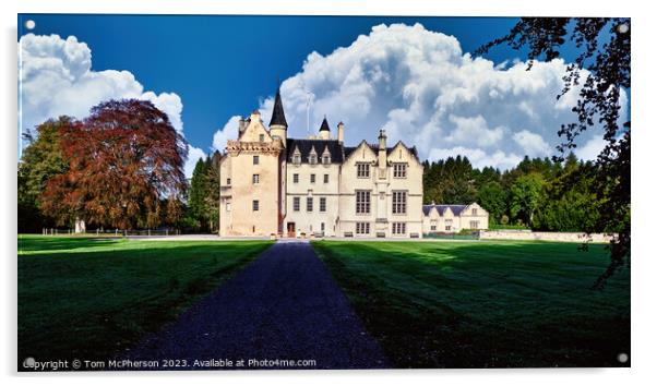 Majestic Brodie Castle Acrylic by Tom McPherson