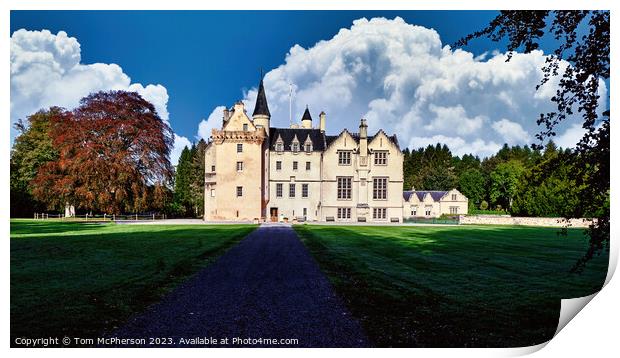 Majestic Brodie Castle Print by Tom McPherson