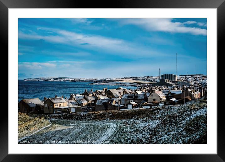 A wintry Burghead Framed Mounted Print by Tom McPherson