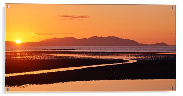 Radiant Scottish sunset, Ayr and Arran Acrylic by Allan Durward Photography
