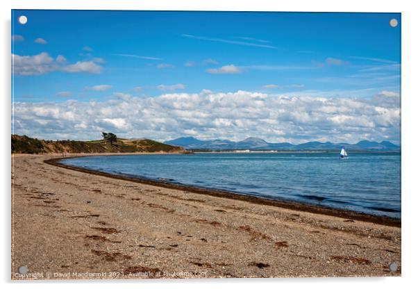 Llanbedrog Beach Acrylic by David Macdiarmid