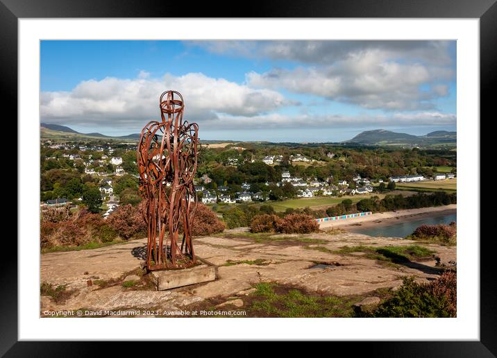 The Tin Man, Mynydd Tir-y-Cwmwd headland, Llanbedrog Framed Mounted Print by David Macdiarmid