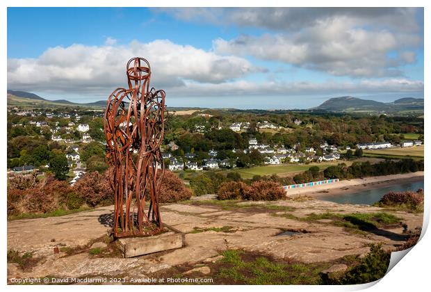 The Tin Man, Mynydd Tir-y-Cwmwd headland, Llanbedrog Print by David Macdiarmid