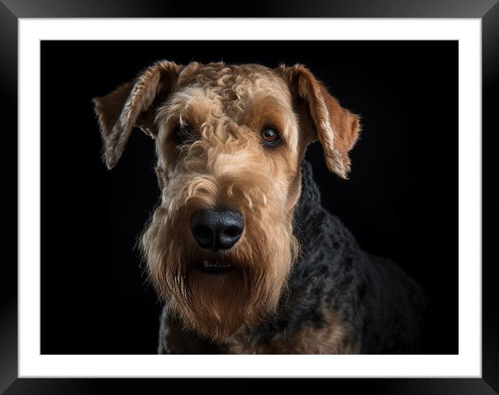 Airedale Terrier Framed Mounted Print by Steve Smith