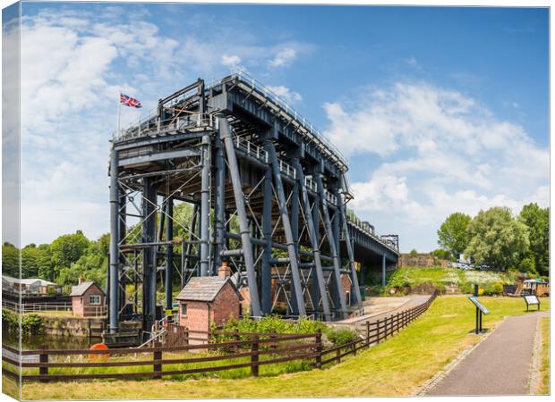 The Anderton Boat Lift - Cathedral of the Canals Canvas Print by Jason Wells