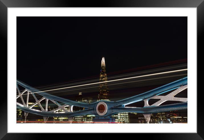 The Shard above Tower Bridge Framed Mounted Print by Jason Wells