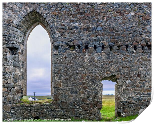 Building arch Print by Darrell Evans