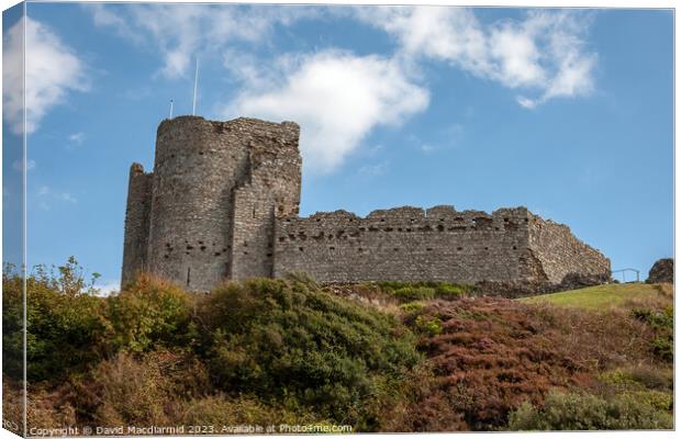 Criccieth Castle Canvas Print by David Macdiarmid