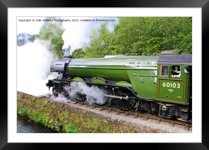 Flying Scotsman 60103 Centenary KWVR - 4 Framed Mounted Print by Colin Williams Photography