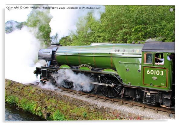 Flying Scotsman 60103 Centenary KWVR - 4 Acrylic by Colin Williams Photography