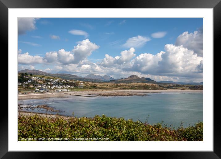 A view from Criccieth, Wales Framed Mounted Print by David Macdiarmid
