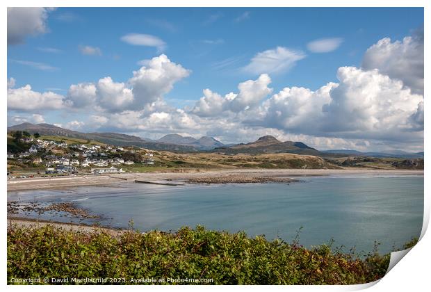 A view from Criccieth, Wales Print by David Macdiarmid