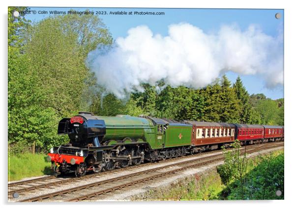 Flying Scotsman 60103 Centenary KWVR - 8 Acrylic by Colin Williams Photography