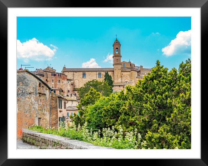 Views travelling around Montepulciano, Tuscany, Italy  Framed Mounted Print by Gail Johnson