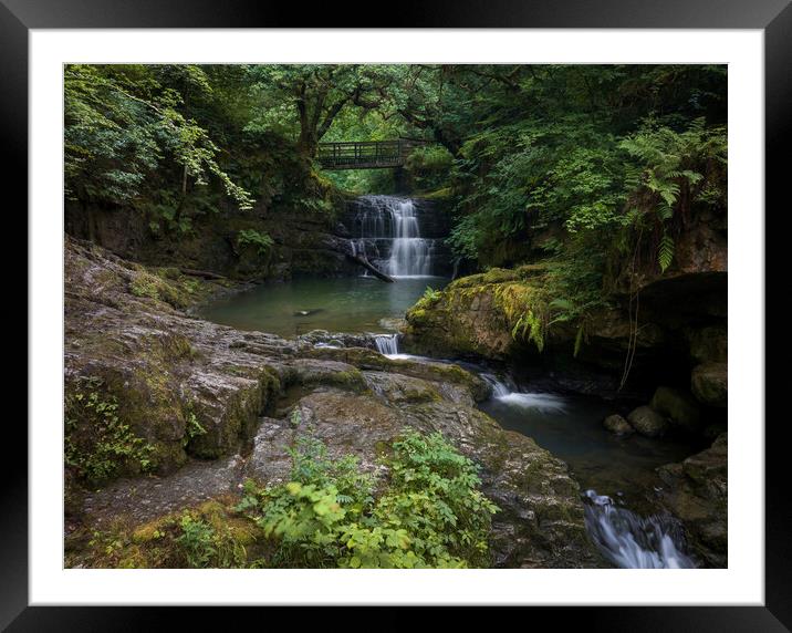 A secret waterfall Framed Mounted Print by Leighton Collins