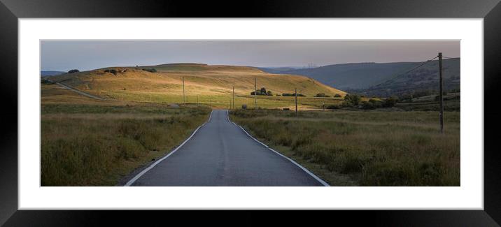Gwrhyd mountain road Framed Mounted Print by Leighton Collins