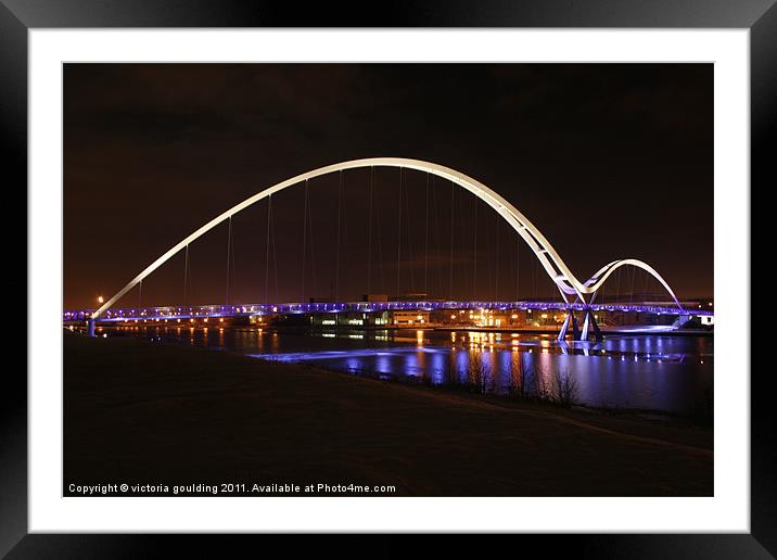 Infinity Bridge - Stockton on tees Framed Mounted Print by victoria goulding