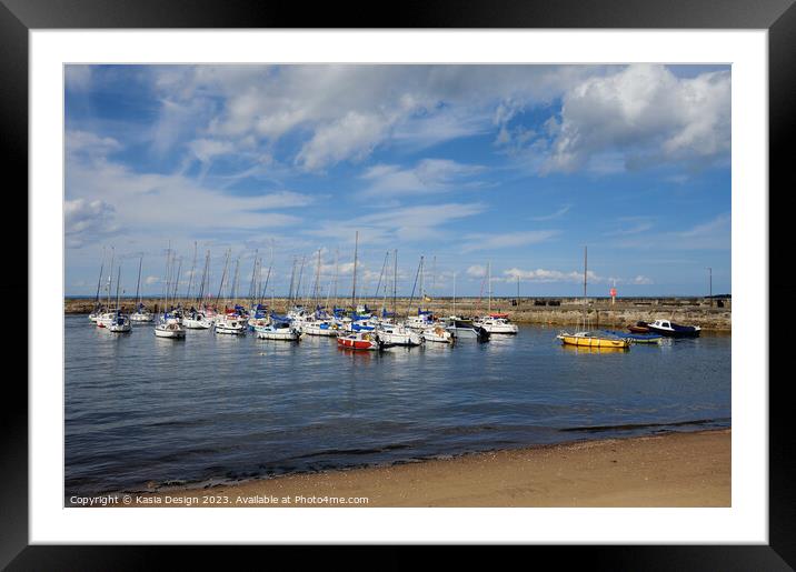 Fisherrow Harbour, Musselburgh Framed Mounted Print by Kasia Design