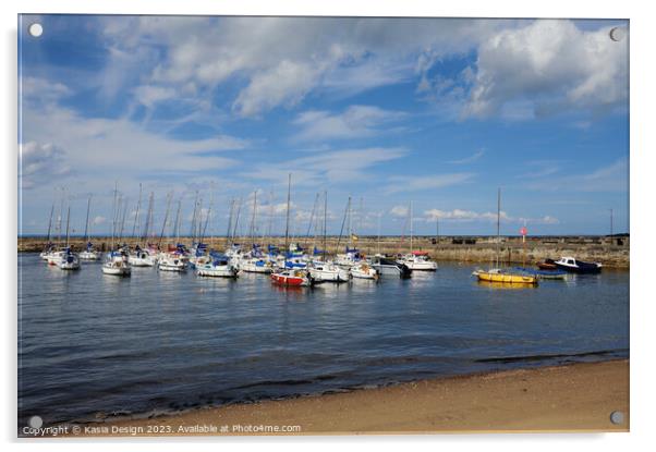 Fisherrow Harbour, Musselburgh Acrylic by Kasia Design