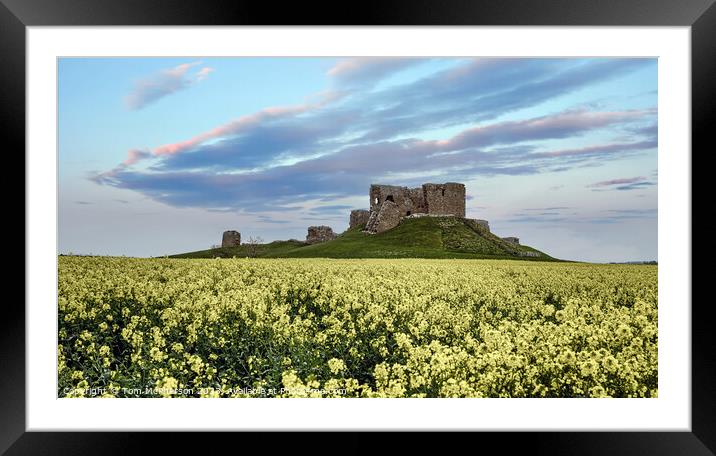 Tranquil Duffus Castle Landscape Framed Mounted Print by Tom McPherson