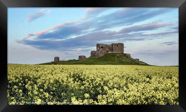 Tranquil Duffus Castle Landscape Framed Print by Tom McPherson