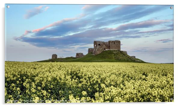Tranquil Duffus Castle Landscape Acrylic by Tom McPherson