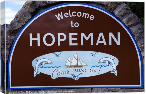 Discovering Hopeman Canvas Print by Tom McPherson